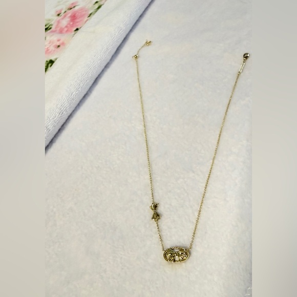 Kendra Scott x Love Shack Fancy Elisa Pink Bloom Floral Bow Necklace - Picture 6 of 10